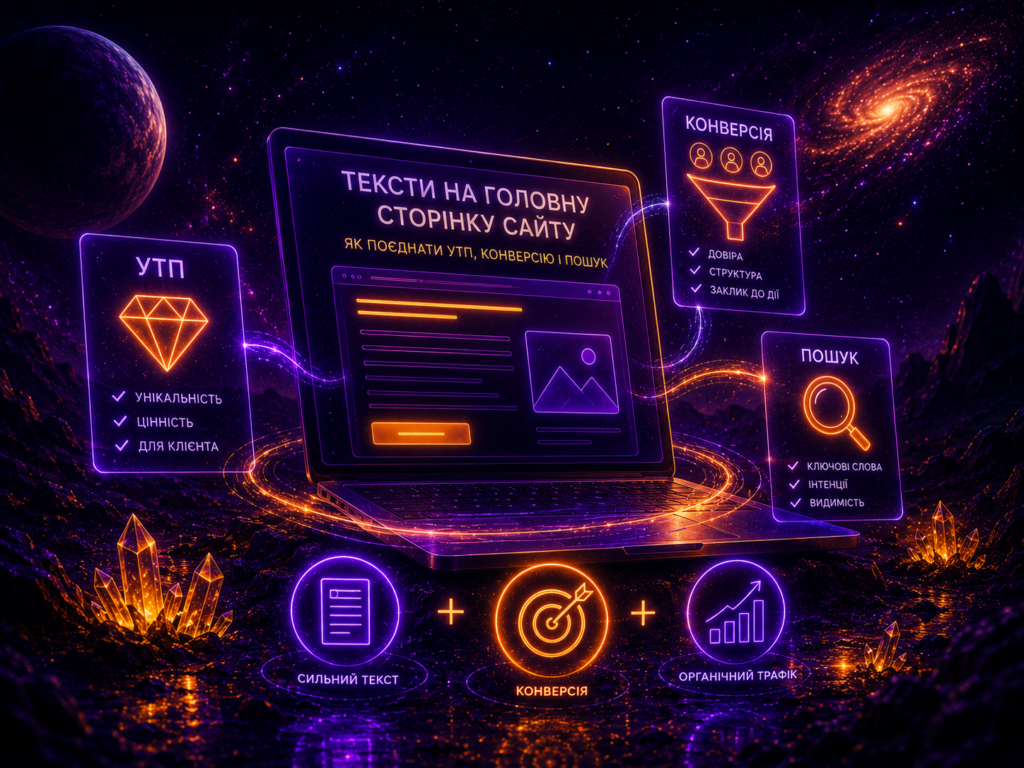 вимоги до тексту на головну сторінку
