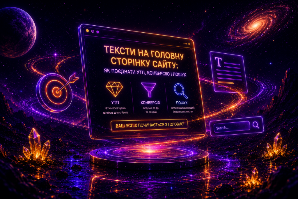 структура головної сторінки сайту
